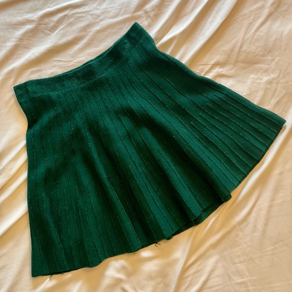 Anthropologie Meadow Rue Green Skater Skirt - Picture 3 of 8